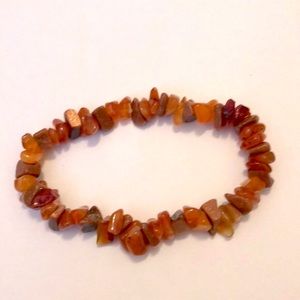 Natural Amber Stone Chip Bracelet